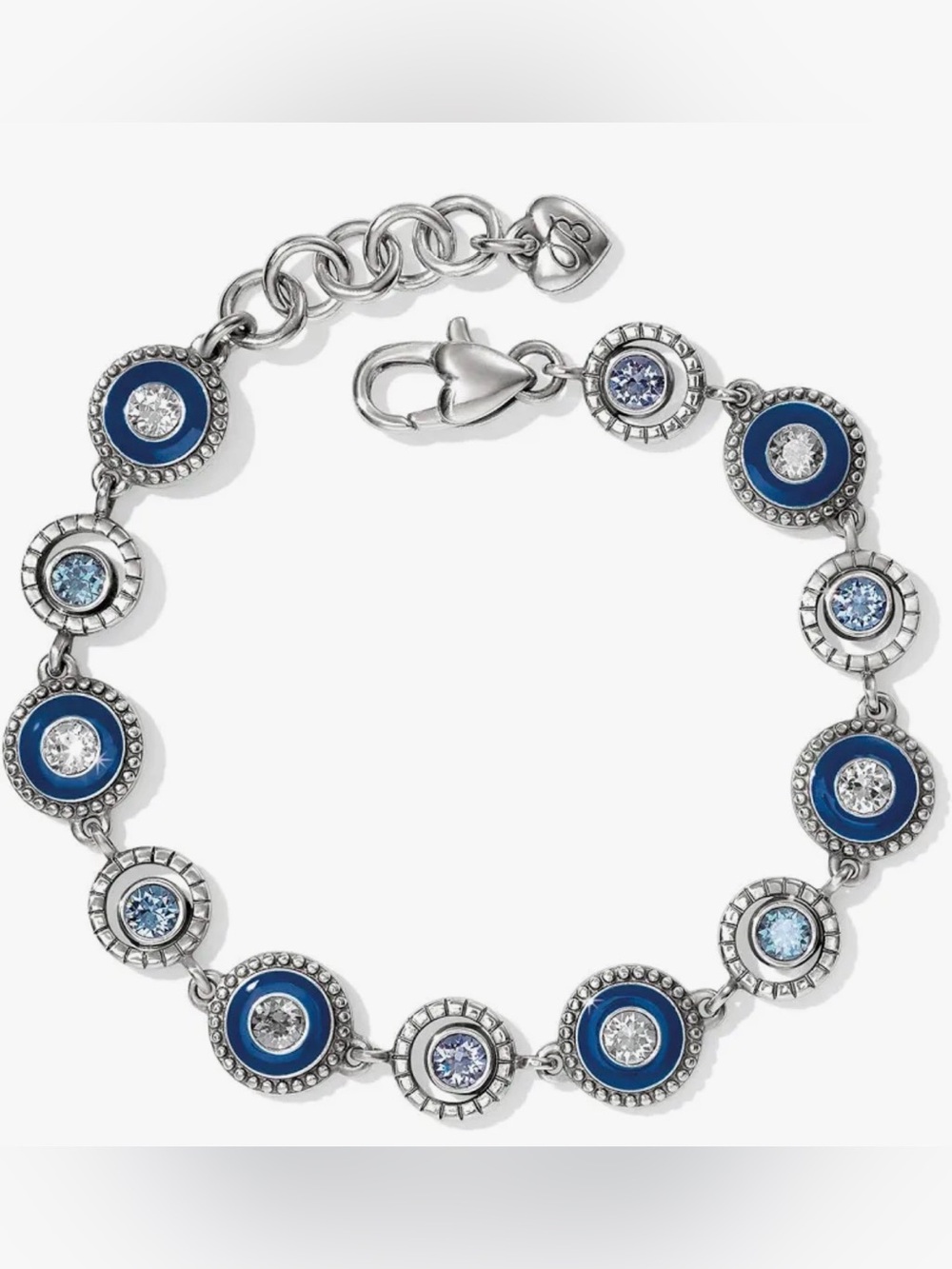 🩵 BRIGHTON Eclipse HALO TANZANITE PURPLE BLUE SWAROVSKI CRYST SLVR BRACELET!